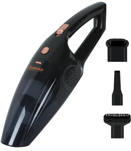 Panana Handheld Vacuum, Car Vacuum Cleaner Cordless, Mini Portable Rechargeable Hand Held Vacuum Cordless, Car Hoover Powerful with 2 Filters
