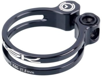 WANGZEYU Sattelklemme 31,8mm 34.9mm Ultraleicht Fahrradsitz Postklemme 3 Farben Aluminiumlegierung Fahrrad Sattelstütze Klammern MTB Sitzklemmclip Fahrrad Sattelklemme (Color : 31.8mm Black)
