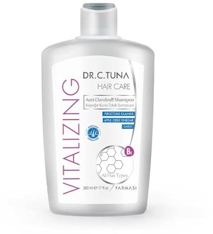 Farmasi DR.C.TUNA Vitalizing-schampo för mjäll, Utan silikon, Parabener, Gluten, Vegansk formel 500 ml