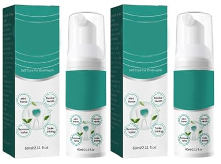 Katyjun 2PC Mundspülung, Mouthwash, 60 ml Teeth Whitening Mundwasser für Die Tägliche Zahnreinigung