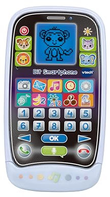 VTech Bit Smartphone, Telefono Educativo per Bambini, 10 Giochi e Attività, Smartphone Bambini con Riconoscimento Vocale e Display Retroilluminato, Lingua Italiana, Batterie Incluse, 2-6 Anni
