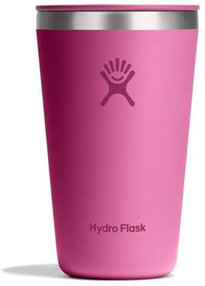 Hydro Flask All Around Tumbler Press-in Lid, Insulated Travel Mug, Stainless Steel Coffee Cup 16 Oz Reef Pink