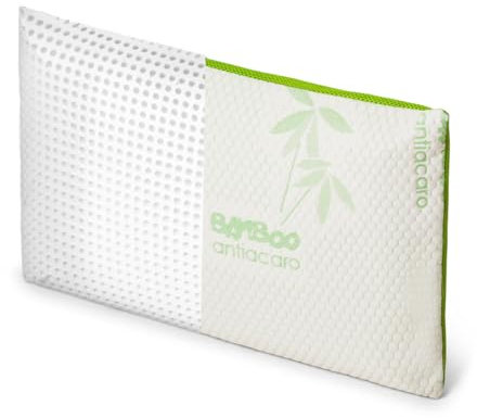 EPSELIA - Almohada de espuma viscoelástica para cama con revestimiento de bambú biológico, plano, bajo de 70 x 40 x 6 cm, con fondo transpirable Air 3D desenfundable, CertiPUR™ OEKO-TEX®