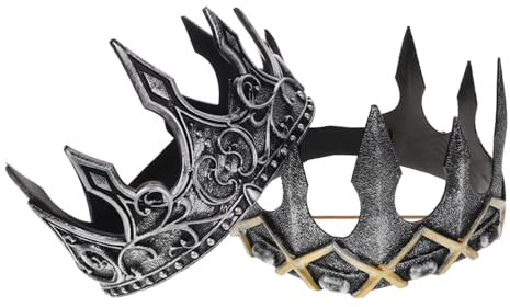 Holibanna 2stücke Mittelalterliche Königskrone Für Cosplay Halloween Authentisches Kostümzubehör Leichtes Design Aus Schaumstoff Für Erwachsene Dunkles