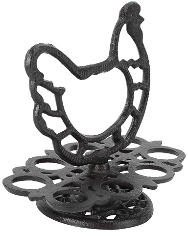 Ipetboom Portauova da Cucina Retrò in Ferro, Portauova Creativo e Pratico Design Vintage, Scaffale di Stoccaggio Resistente per Decorazione Casa e Organizzazione Uova