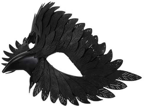 NOLITOY Masque de Hibou Demi Visage pour Carnaval et Halloween Masque Animal Élégant pour Femmes et Hommes Accessoire Confortable pour Fête Costumée