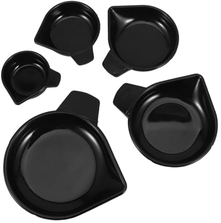 Ciieeo Lot De 5 Plateaux De Pesée En Plastique Pour Laboratoire Et Bijouterie Mini Coupelles De Mesure De Précision Pour Poudres Liquides Et Pierres Format Compact 10.50 X 10.00 X 1.70 Cm