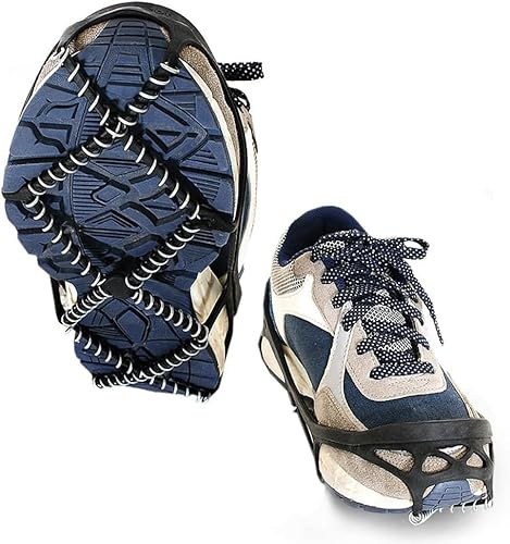 Steigeisen, Anti-Rutsch-Schuh-Eisgriffe für Schuhe und Stiefel, universelle Eiskrallen für Schnee und EIS zum Wandern, Joggen, Klettern und Bergsteigen