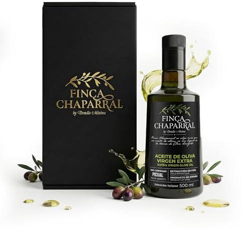 Finca Chaparral AOVE Premium Picual 500ml - Aceite de Oliva Virgen Extra Gourmet, Monovarietal Picual, Aceite Virgen Extra con Sabor Robusto, Prensado en Frío, Calidad Maxima para Cocina Gourmet