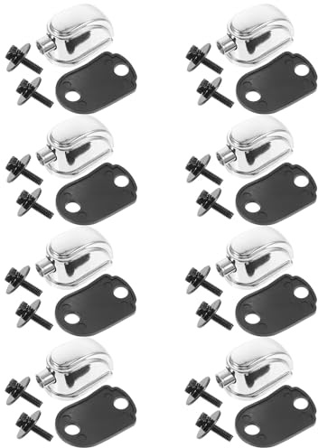 minkissy 8 Piezas Soportes Metálicos para Cascos de Batería con Ganchos y Bellotas de Afinación para Herrajes de Percusión, Accesorios para Caja, Bombo y Tom, Compatibles con Hardware de