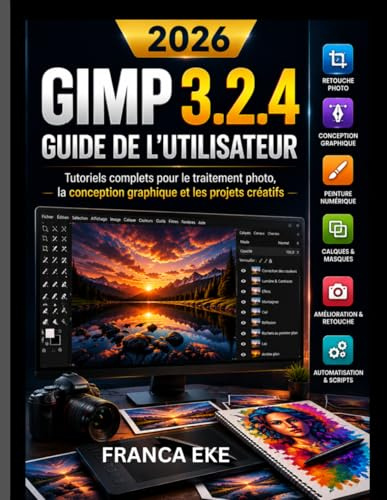 GIMP 3.2.4 GUIDE DE L'UTILISATEUR 2026: Tutoriels complets pour la retouche photo, la conception graphique et les projets créatifs
