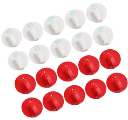 ABOOFAN Crochets Adhésifs Rouges Crochets Muraux sans Perçage en Plastique Lot de 20 Pratiques pour Suspendre Vêtements et Décorations Cuisine ou Salle de Bain