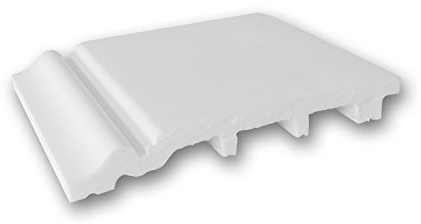Orac Moulure flexible SX118F 200 cm x 13,8 cm x 1,8 cm Polyuréthane classique arrondi avec passage de câble prétraité