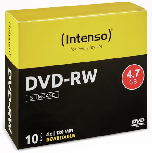 Intenso DVD-RW Fin Coque 4.7 Go 4 x (Lot de 10)