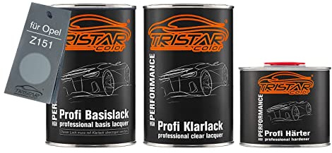 TRISTARcolor Autolack Set Dose spritzfertig für Opel Z151 Mirage Metallic Basislack + 2K Klarlack 2,5L