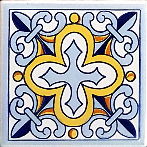 PIASTRELLA IN CERAMICA DECORATE 10X10XH1, CERAMIC TILE (ordine minimo 5 pezzi anche l'uno diverso dall'altro)