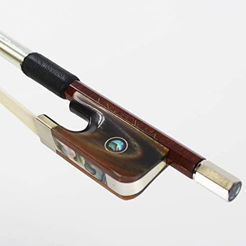 Cello Bow 4/4 Size Carbon Fiber Core Hybrid Pernambuco Skin 126C Sartory Model Master Level Red Ox Horn Frog Warm Sweet Sound Premium Natural White Horse Hair for Porfessional Player