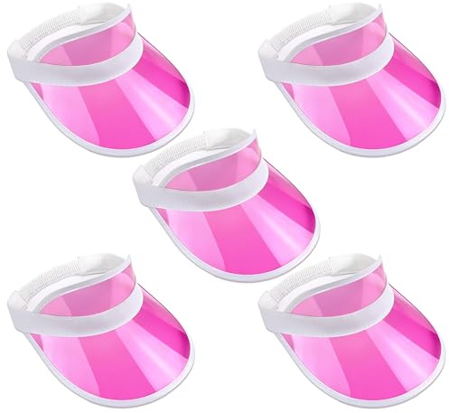 The Glowhouse - Pack of 5 Sunvisors - Premium Quality Sun Visors (Pink)