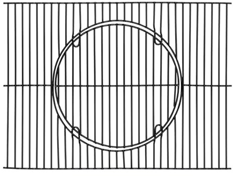 tepro Grillzubehör Universal Grillrost-Set, emailliert, mit Rost-in-Rost-System, Grillfläche: ca. 41,5 x 55 cm, 8245, Schwarz