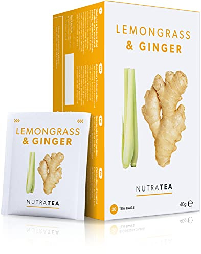 Nutra Tea - Té de citronela y jengibre - 120 bolsas de té - Té de hierbas - (paquete de 6)