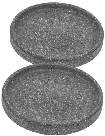 Hemoton 2 Stück Blumentopf Untersetzer Keramik Blumentopfuntersetzer Pflanzkübel Untersetzer Pflanzen Untertopf Pflanzenuntersetzer Runde Paletten für Drinnen Und Draußen (15CM Grau)