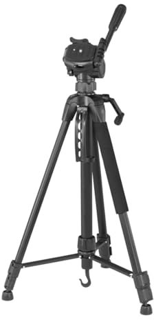 Hama Stativ Kamera Action 153 3D (Leichtes Fotostativ inkl. Handy-Halterung, Tripod mit 60-153cm Höhe, Dreibeinstativ mit 3-Wege-Kopf, Spiegelreflexkamera Stativ passend für Videokamera) schwarz