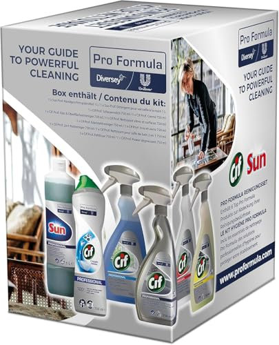 Cif Professional Reinigungsset gemischt - Professionelle Reinigung von Pro Formula in einer Box | Sauberkeit und Sicherheit für Unternehmen - 6 Stück