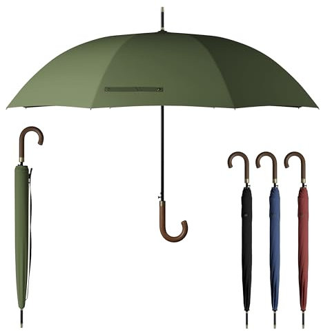 Sapor Design Regenschirm Stockschirm sturmfest Auf-Automatik windsicher | XXL groß & stabil für 2 Personen Damen & Herren | Golfschirm Reise – 123 cm Ø elegant | SAPOR CLASSIC
