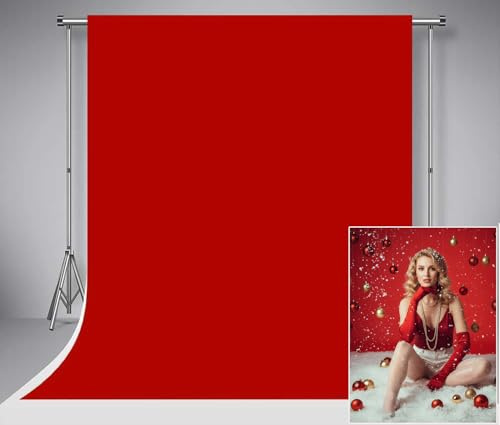 Kate Roter Hintergrund 1.5x2.2m/5x7ft Grundlegende Portrait Hochzeits Fotowand Weiche Haut Freundliche Neugeborene Baby Fotografie Hintergrund Weihnachten Rote Portraitfotografie Fotobox