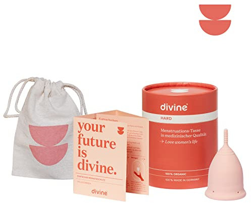 Divine Menstruationstassen HARD, PINK, (M, Pink, Hard)