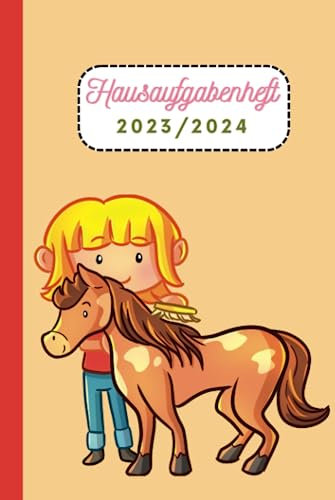 Hausaufgabenheft für die Grundschule: 2023/ 2024, Motiv: Pferde, A5, Hardcover