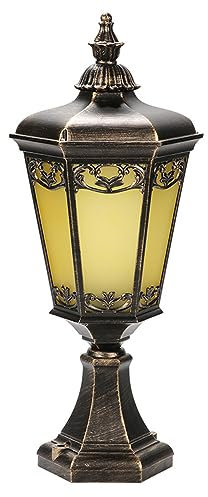 Mengjay Gartenlampe, Stehleuchte in antikem Look, Wegeleuchte, E27-Fassung, Retro/Vintage Außenleuchte IP44, ohne Leuchtmittel
