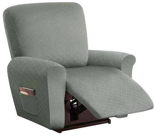 CZADMXP Sesselbezug Relaxsessel Bezüge Jacquard Ruhesessel Bezug 1/2/3 Sitzer, Sessel überwurf Sofabezug Stuhlbezug Anti-rutsch Mit Elastischem Boden (Türkis,1 Sitzer)
