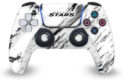 Head Case Designs Offizielle NHL Marmor Dallas Stars Vinyl Frontplatte Haut Gaming Aufkleber Abziehbild Abdeckung kompatibel mit Sony PlayStation 5 PS5 DualSense Controller