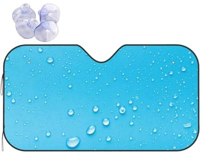 Pare Soleil Voiture Pare-Soleil Amusant Pliable Pare-Brise Voiture Protection Contre Les Rayons UV Et Les Gouttes d'eau Pare-Soleil Garder Votre Véhicule Au Frais Cache Soleil Voiture(S-51x27.5 inch)