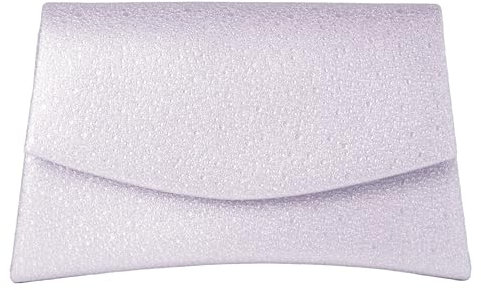 Michelle Moon - Pochette Donna Elegante Lilla per Matrimoni, Feste ed Eventi | Clutch Lilla con Tracolla con Glitter, Ideale Come Borsa Elegante Donna Cerimonia; Pochette Lilla