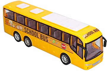 Mini bus, giocattolo per auto, giocattolo per autobus di inerzia giallo, per bambini dai 3 anni in su, decorazione per la casa, regali