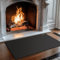 Tappeto Ignifugo per Camino, Parascintille per Camino, Resistente al Fuoco, Calore, Antiaderente, per Barbecue, Patio, Tappetino Protettivo per Pavimenti, Protezione per Stufe (Nero, 120 x 70 cm)