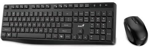 GENIUS KM-8206S - Combo de teclado y mouse inalámbrico silencioso