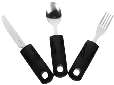 Cabilock Vajilla Para Personas Mayores Utensilios Adaptables Mango Antideslizante