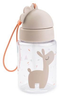 Done by Deer Trinkflasche mit Strohhalm – Celebration Sand – 280 ml – Lalee Design – BPA-frei & auslaufsicher – für Kindergarten, Schule & unterwegs – ab 6 Monaten