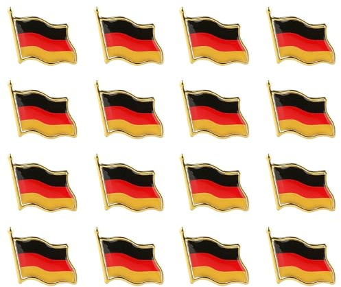 16 Stück Deutschland Anstecker Deutschland Fanartikel, Farbige Great Sicher Klein Germany Pin Souvenirs Set, Metall Anstecknadel Nationale Abzeichen, Anstecknadeln für Mit Cap Jacket Schal