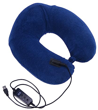 FONDOTIN Oreiller Cervical USB Chauffant en U pour Trains et Bureau | Housse Amovible, Fermeture Éclair, Polyuréthane, Aide au Confort du Cou, Usage en Déplacement