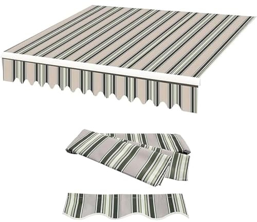 RV Awning Fabric Replacement, Water-Resistant Polyester Sun Shade Shelter Replacement Fabric Top Cover without Frame(200x150cm/6.5x5ft)