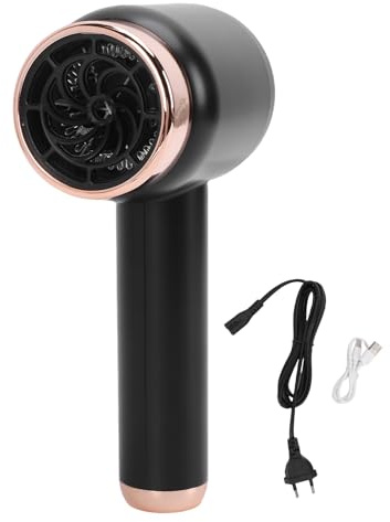 NOENNULL Secador de Pelo Portátil Secador de Pelo Inalámbrico 1000W Iónico Negativo Viento Caliente y Frío Secador de Pelo USB de Alta Velocidad para Viajes a Casa (Enchufe europeo 220V)