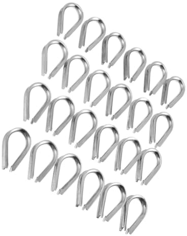 SAFIGLE 30 Guardacabos de Acero Inoxidable 304 para Cable de Acero Anillos Triangulares de Refuerzo 30 Piezas M6 Kit para Eslingas y Sujeción Segura Trabajos Industriales