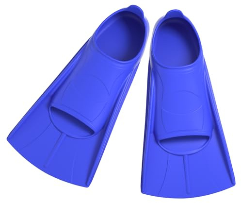 Pinne da nuoto per bambini, pinne corte per bambini, blu, XS