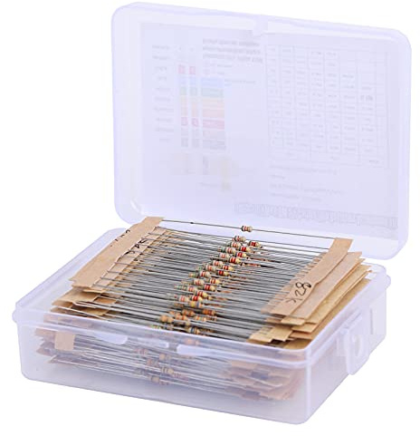 Haofy Kit D'assortiment de Résistances pour Bricolage, Résistances électroniques à Film de Carbone de Haute Précision 1/6 W, Paquet de 640 pour les Amateurs D'électronique
