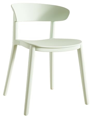 Stapelbart uteplatsstolsset i plast – bekväm användning inomhus/utomhus perfekt för matsal vardagsrum trädgård och uteplats – platsbesparande design