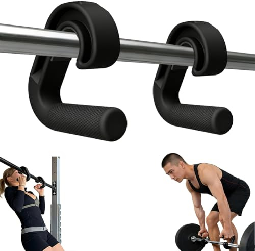 Piashow 2 stycken kabeldraghandtag, dubbla D fitnesshandtag, 90 graders krokar pull up roddhandtag för pull-up-stänger, ryggträning, skivstänger, kabelfäste